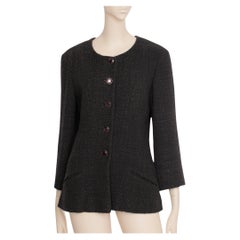 Chanel Tweed Multi-button Crew Neck Jacket 40 FR