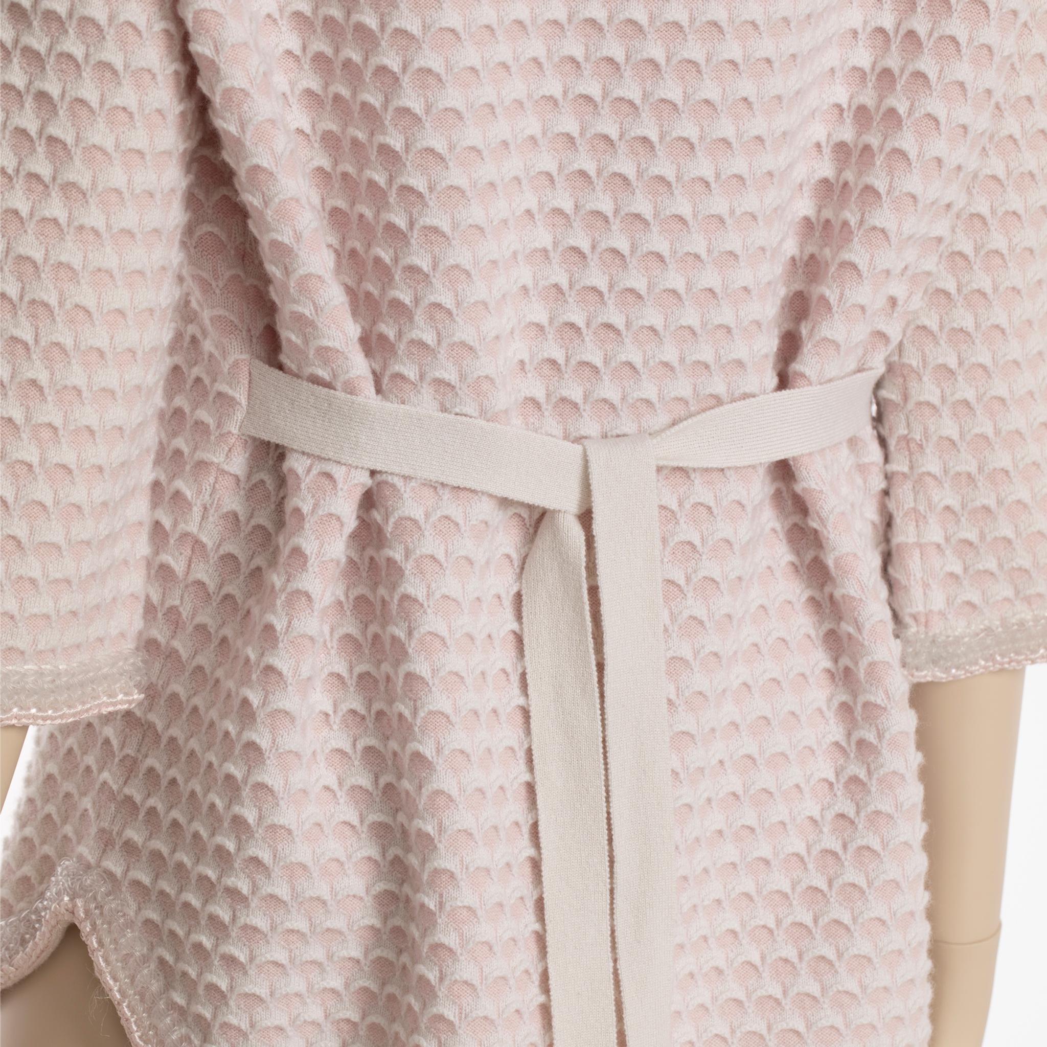 Chanel Cardigan en tweed de cachemire rose avec bande de taille 42 FR en vente 6