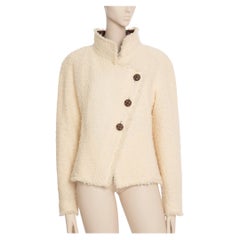 Chanel Cream Tweed Jacket With Plaid Lining 42 FR