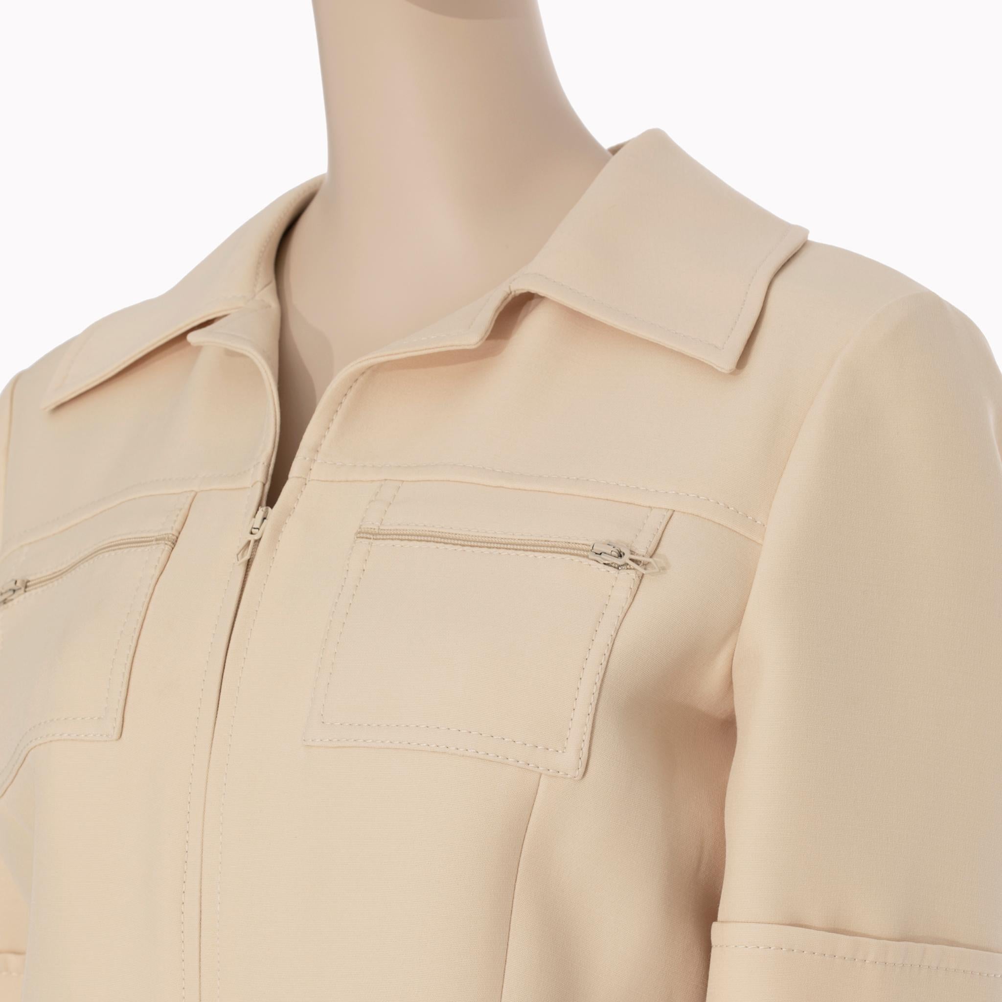 Gucci Mono Corto con Cinturón Mujer Marfil 40 IT en venta 6