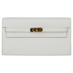 Hermes Kelly-To-Go Gris Blass Epsom Leder Gold Hardware