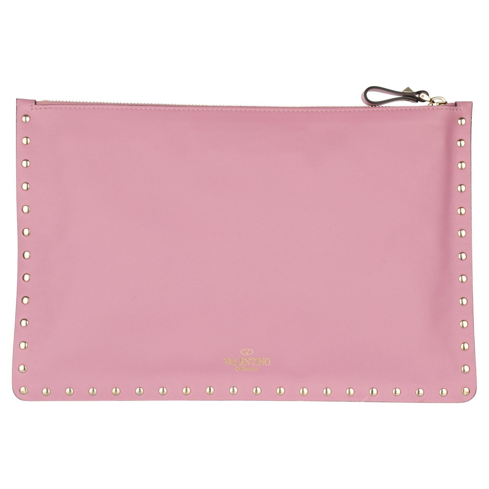 Valentino Mauve Rockstud Lederbeutel
