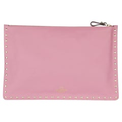 Valentino Mauve Rockstud Leather Pouch