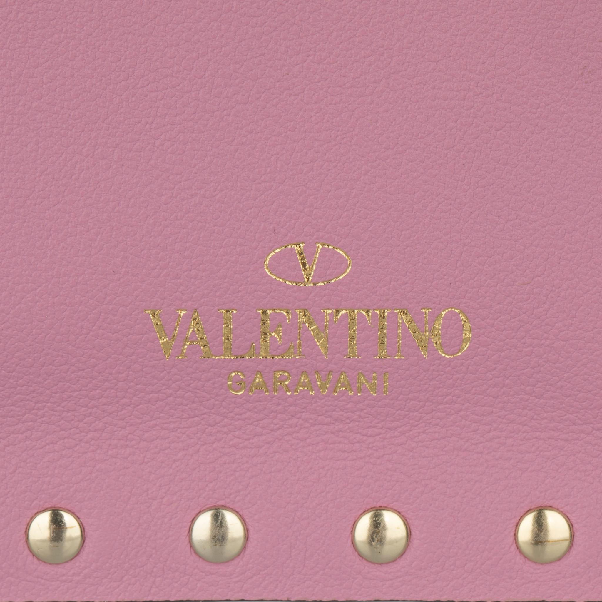 Valentino Mauve Rockstud Lederbeutel im Angebot 1