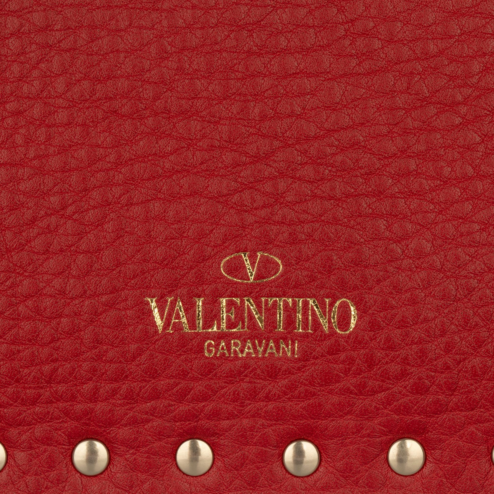Valentino Rote Rockstud-Ledertasche Damen im Angebot