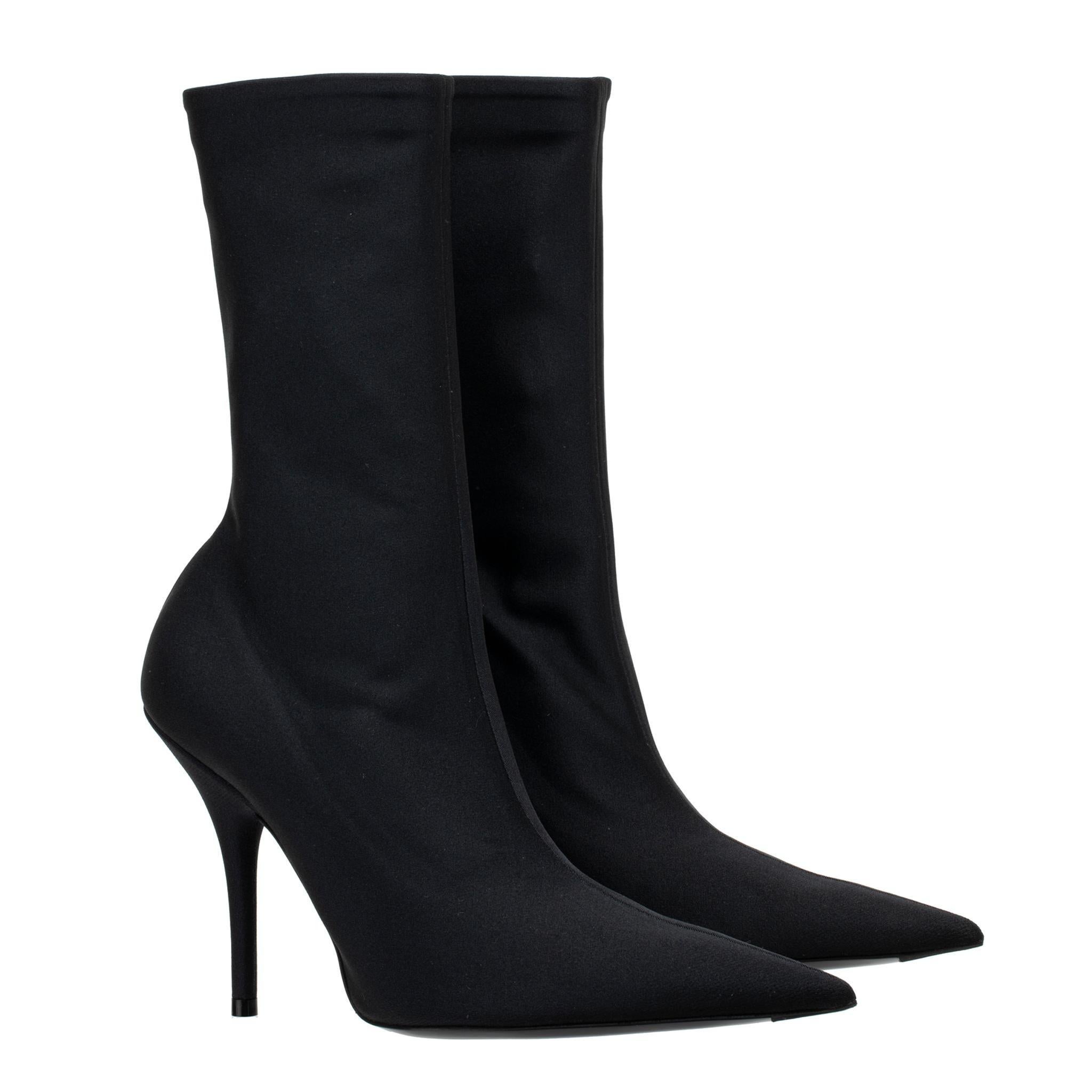 Donna Balenciaga Stivale in maglia elastica nero 36 FR