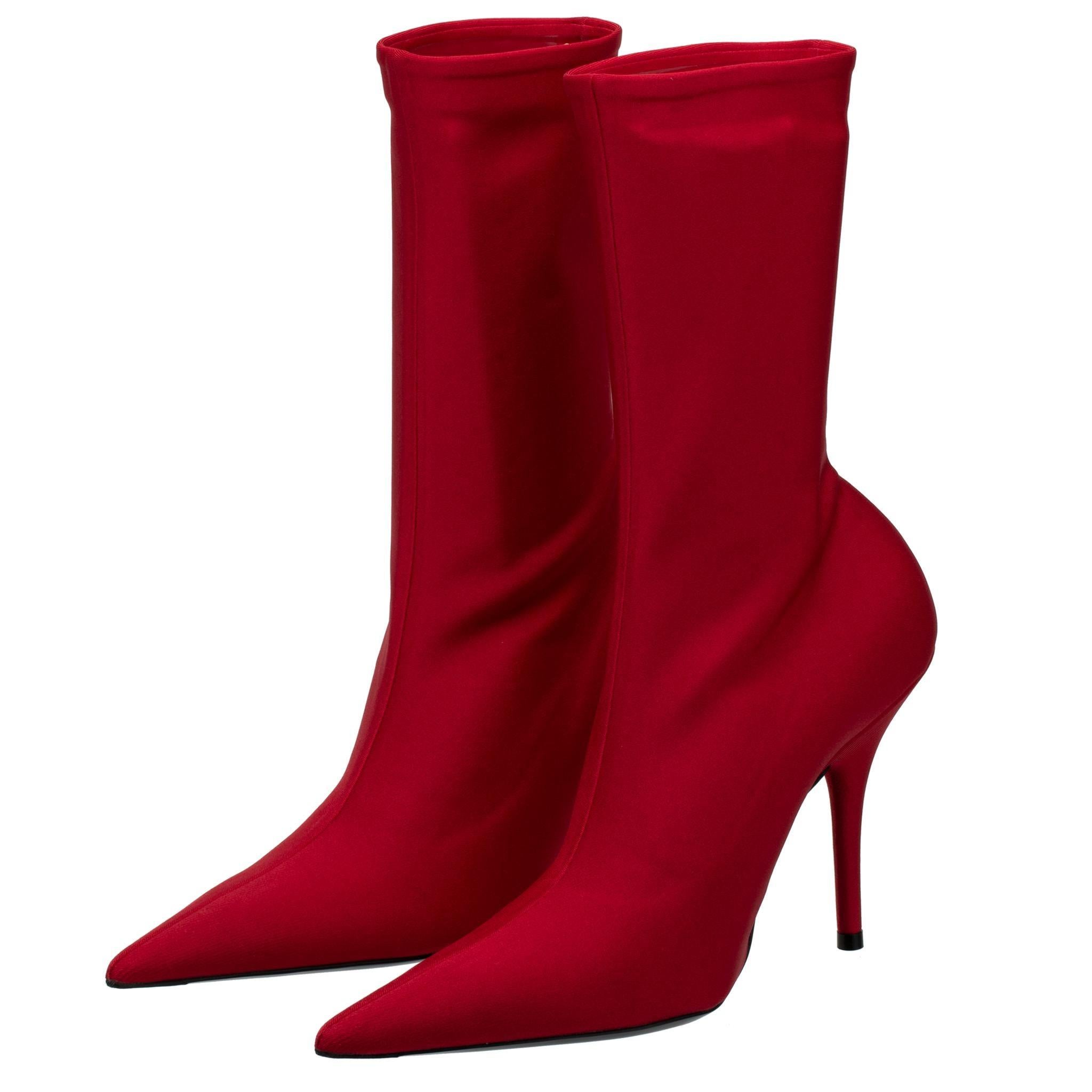 Balenciaga Botín de punto elástico Rojo 36 FR en Nuevo estado para la venta en Sydney, New South Wales