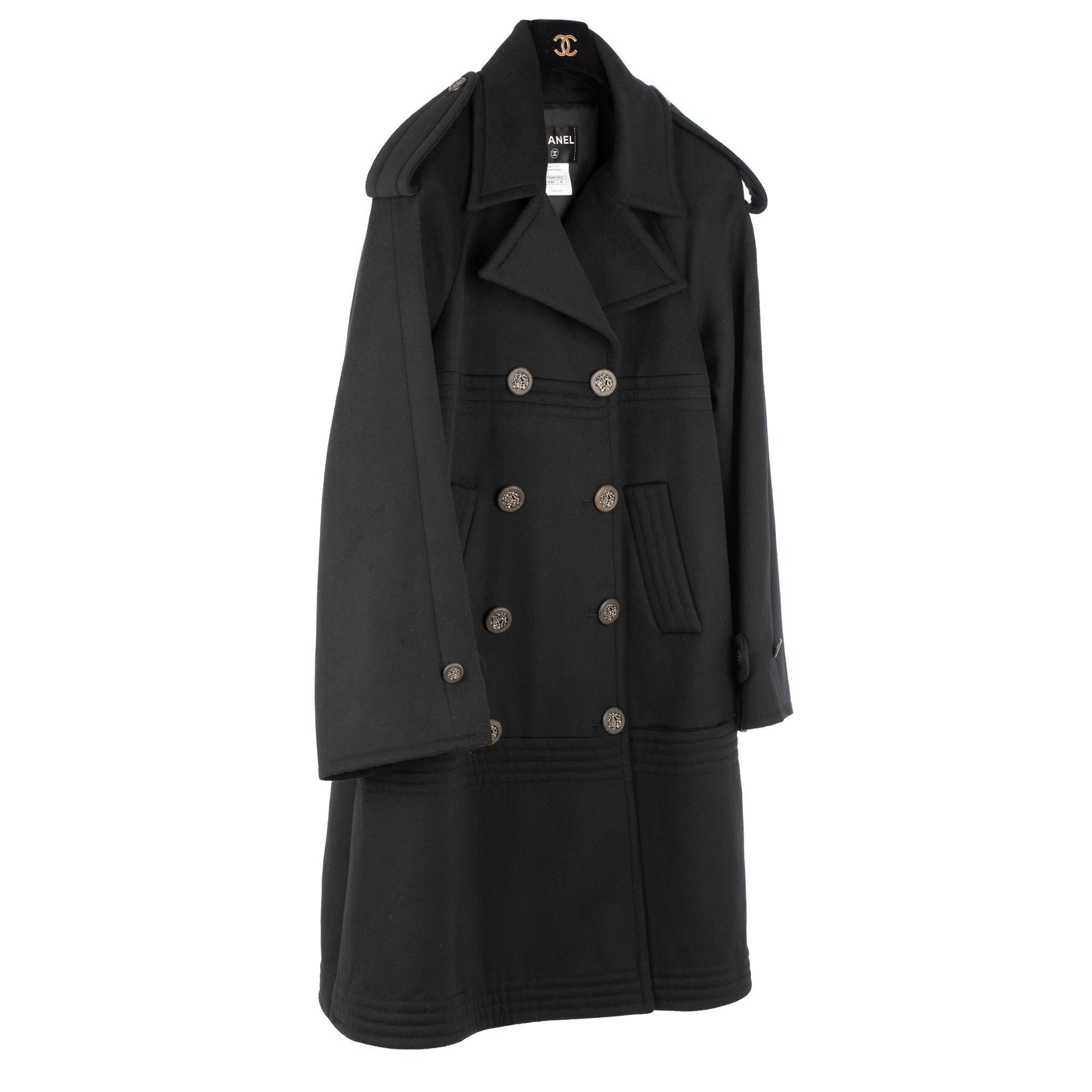 Giacca nera Chanel con bottoni in rutenio

Marchio:

Chanel

Prodotto:

Trench lungo nero

Dimensioni:

42 Fr

Colore:

Nero

Materiale:

Lana 100%

Codice prodotto:

P44295V32653
Condizioni:

Usato; Eccellente

Dettagli:

- Fodera: 100% seta

-
