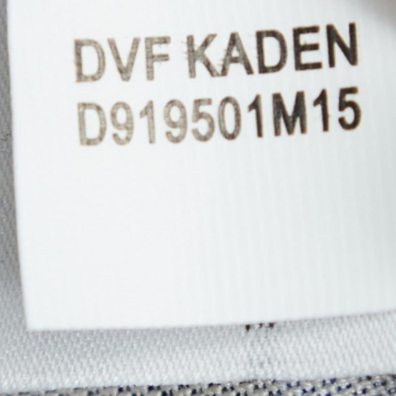 Diane von Furstenberg Bleu Robe Kaden en jersey imprimé M en vente 4