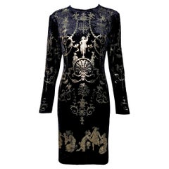 Vivienne Westwood Portrait A/W Black Velvet Gold Boulle Dress, 1990/1991