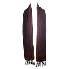 Sciarpa in maglia di lana e cashmere Louis Vuitton marrone