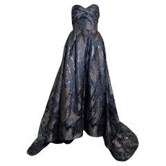 Oscar de la Renta F/W Black "Paint Strokes" Black Ball Gown, 2009