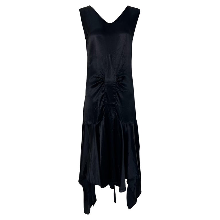 black dress 1920s style Sofie Black Long Sleeve Mini Dress