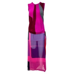 Comme des Garcon S/S Pink Color Block Sweater and Pants Ensemble, 1996