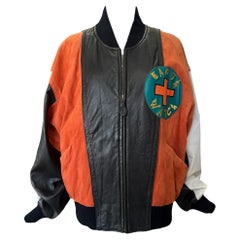 Urban Renewal by M Julian Leather and Suede Bomber Jacket, 1980s