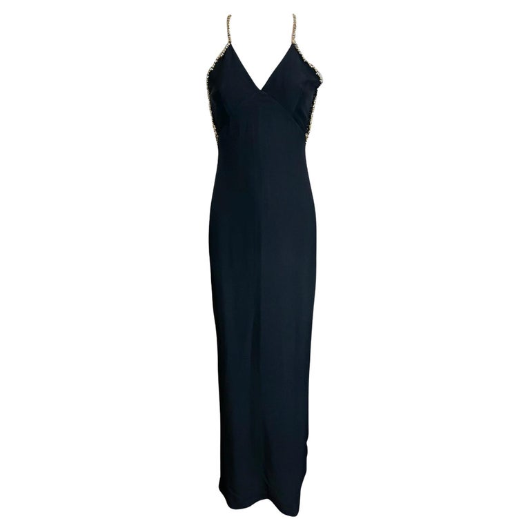 Robe Haute Couture Jean Louis Scherrer Années 70 - Soie Noire 2 En 1 Longue/courte - Taille 40