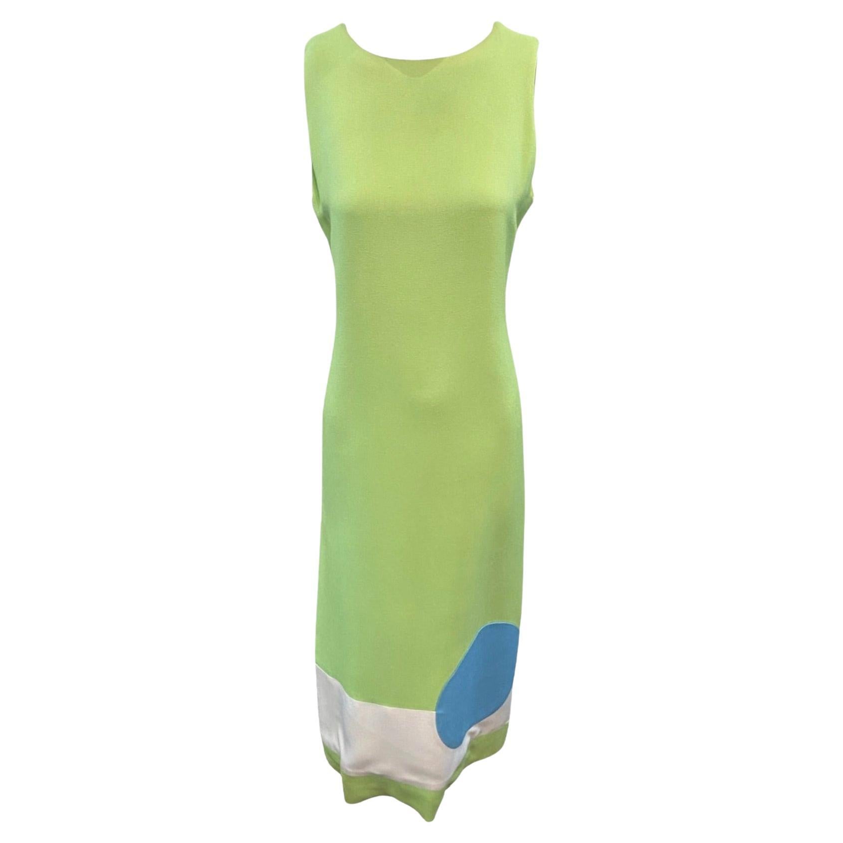Pierre Cardin Mod Pastel Color Block Op Art Maxi, 1960s