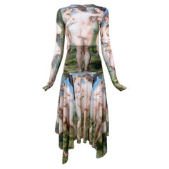 JP Gaultier S/S Renaissance Mesh Top and Skirt Ensemble, 2022