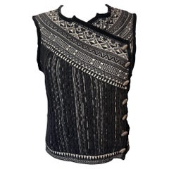 Jean Paul Gaultier Maille Black and White Knit Sweater Vest