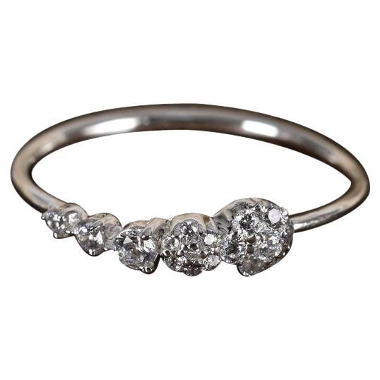 Moissanit-Verlobungsring 925 Sterlingsilber Einzigartiger Verlobungsring für sie.