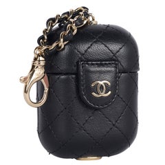 Chanel Lambskin Quilted Airpods Pro Case With Chain
