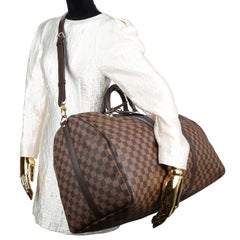 Louis Vuitton Damier Ebene Keepall 55 Tasche