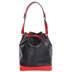 Louis Vuitton Epi Leather Noe GM Shoulder Bag Tote in Black and Red