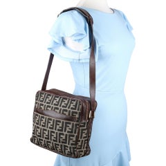 Borsa a tracolla Fendi FF Zucca