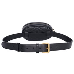 Gucci Matelasse GG Marmont Belt Bag 75 30 Black