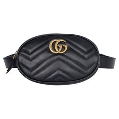 Gucci Matelasse GG Marmont Belt Bag 75 30 Black
