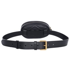 Gucci Matelasse GG Marmont Belt Bag 75 30 Black