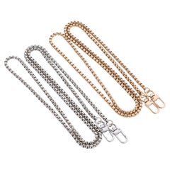 The Lady Bag Shoulder and Crossbody Straps Gold and Silver