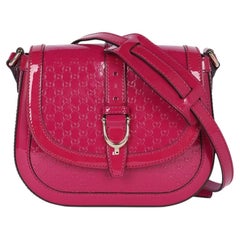 Gucci Patent Leather MicroGuccissima Nice Crossbody Bag Bright Pink
