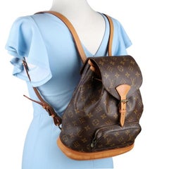 Louis Vuitton Montsouris MM – Brauner Rucksack aus Monogram-Canvas, Unisex