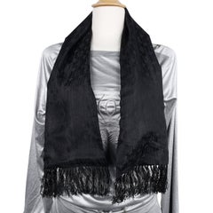 Louis Vuitton Women's Silk Cashmere Scarf Wrap with Fringe