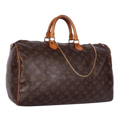 Louis Vuitton 1992 Monogram Speedy 40 Brown Canvas Satchel Bag