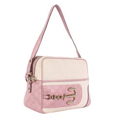 Gucci Horsebit Jackie Shoulder Bag in Pink Leather
