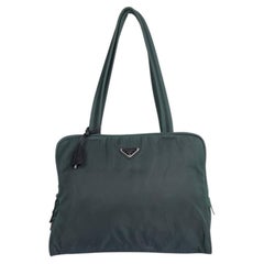 Prada Tessuto Nylon Shoulder Bag Green