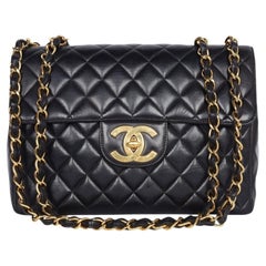 Chanel Quilted Jumbo Classic Flap Bag Black, 1997-1999