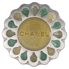 Chanel Vintage Silver Brooch Pin, 1999, France, Classic Design