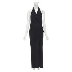MOSCHINO Vintage Cheap Chic halter backless double breasted slit jumpsuit IT42 M