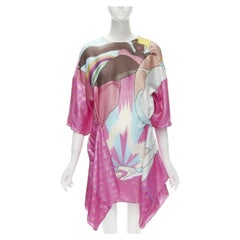 FENDI 2022 Runway Antonio Lopez metallic pink logo jacquard dress IT36 XS