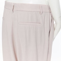 HAIDER ACKERMANN rayon  wool blush pink wide leg trousers FR38