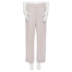 HAIDER ACKERMANN rayon  wool blush pink wide leg trousers FR38