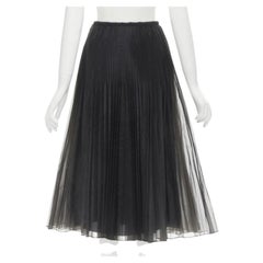 FENDI - Gonna midi svasata a pieghe con coulisse in vita IT36 XS