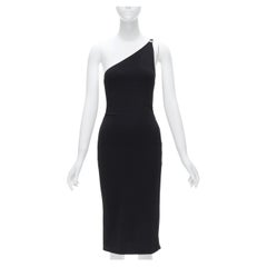 GUCCI Tom Ford for Gucci abito bodycon in jersey con cinturino in pelle nera e fibbia G S