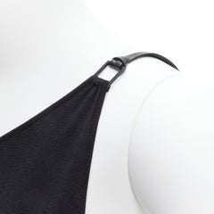 GUCCI Tom Ford for Gucci abito bodycon in jersey con cinturino in pelle nera e fibbia G S