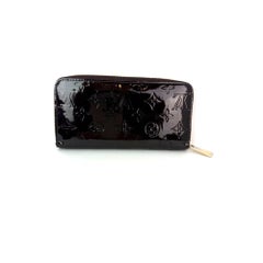 Louis Vuitton Burgundy Vernis Patent Leather Zippy Wallet Clutch