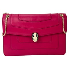 Bolso de hombro Bvlgari Serpenti Forever en rosa oscuro