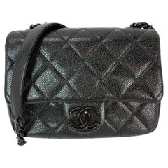 Chanel Caviar Quilted Incocognito Mini Square Black Flap Bag